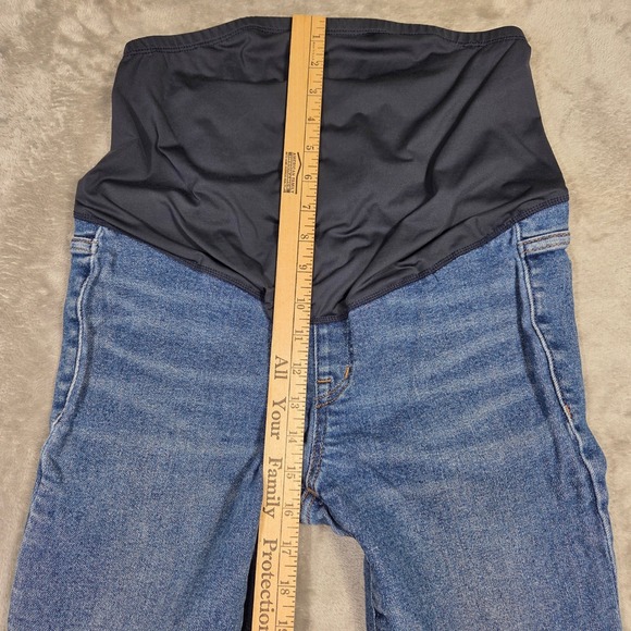 Madewell Maternity Skinny Jeans Women 28 Blue Denim Over Belly Panel Comfortable - Picture 4 of 10